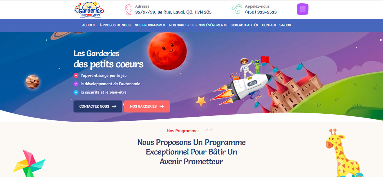 Les Garderies des Petits Cœurs — Laval